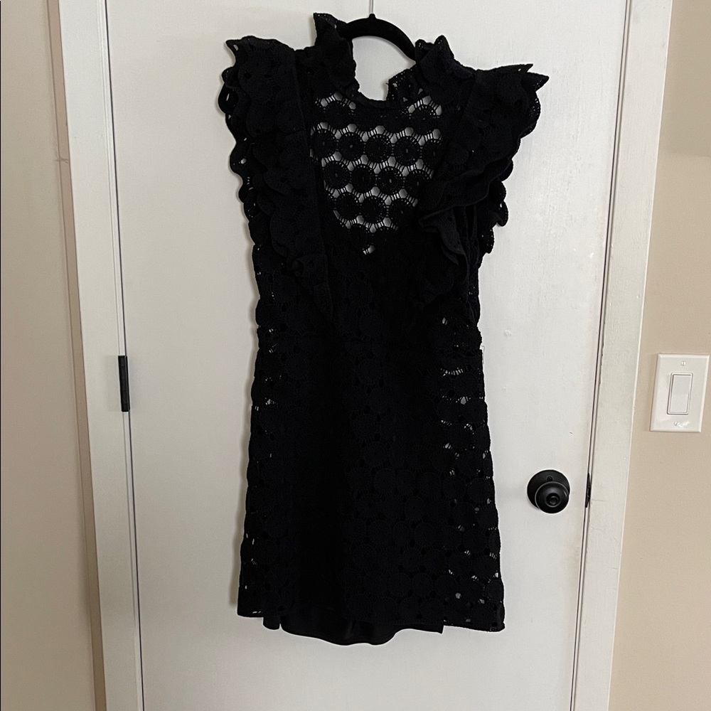 NWT H&M gorgeous black crochet mini dress